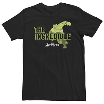 Big & Tall Marvel Avengers The Incredible Silhouette Fill Tee
