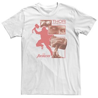 Big & Tall Marvel Avengers Game Thor God Of Thunder Panels Tee