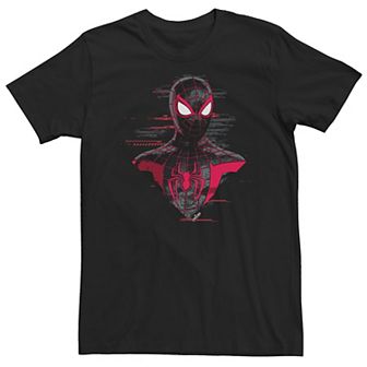Big & Tall Marvel Spider-Man: Miles Morales Glitch Big Face Tee