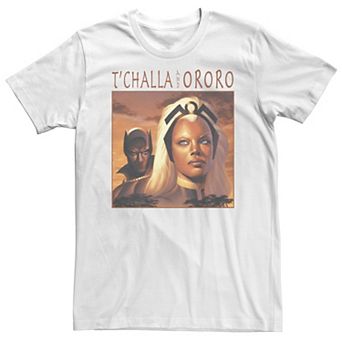 Big & Tall Marvel T'Challa And Ororo Simple Portrait Tee