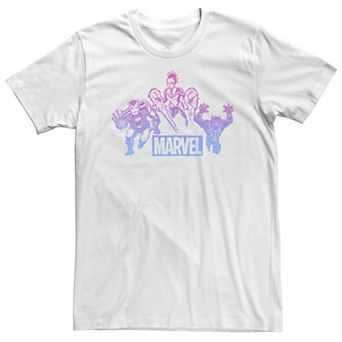 Big & Tall Marvel Woodcut Group Shot Gradient Tee