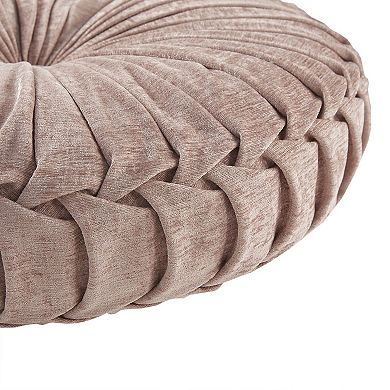 Intelligent Design Lara Poly Chenille Round Floor Pillow Cushion
