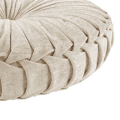 Intelligent Design Lara Poly Chenille Round Floor Pillow Cushion