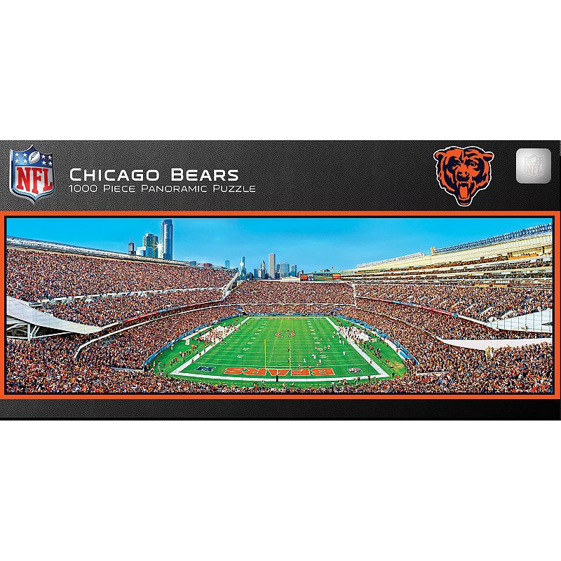 Chicago Bears End Zone Panoramic 1000-Piece Jigsaw Puzzle, Multicolor