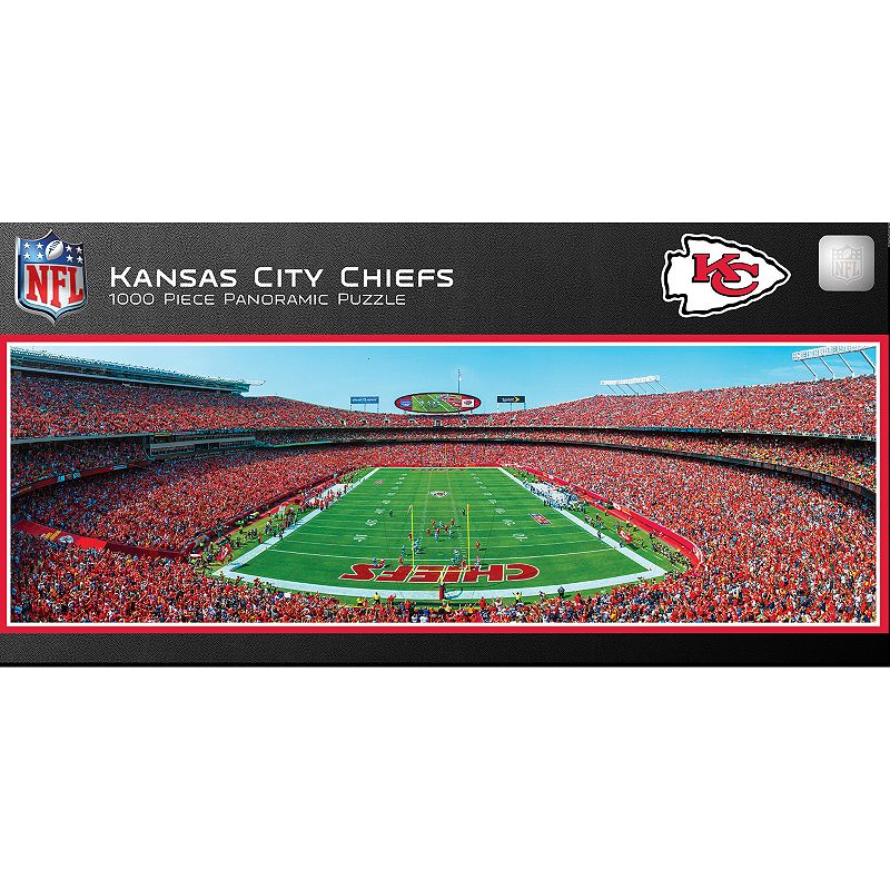Kansas City Chiefs End Zone Panoramic 1000-Piece Jigsaw Puzzle, Multicolor