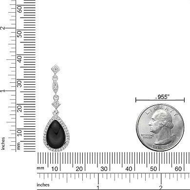 Gemminded Sterling Silver Black Onyx Pendant Necklace