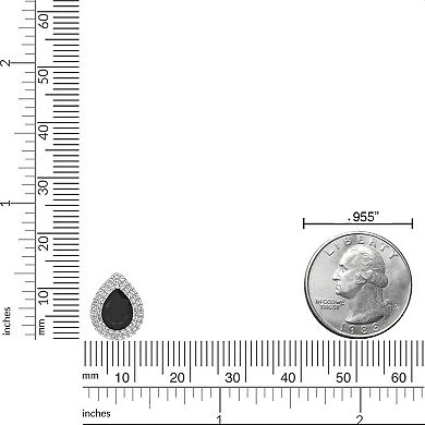 Gemminded Sterling Silver Black Onyx Pearl Pendant Necklace