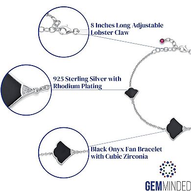 Gemminded Sterling Silver Black Onyx Bracelet