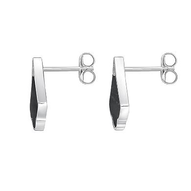 Gemminded Sterling Silver Black Onyx Stud Earrings