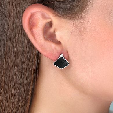 Gemminded Sterling Silver Black Onyx Stud Earrings