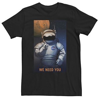 Big & Tall NASA We Need You For Mars Recruiting Tee