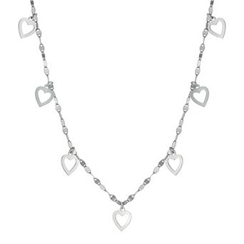 Athra NJ Inc Sterling Silver Heart Charm Necklace
