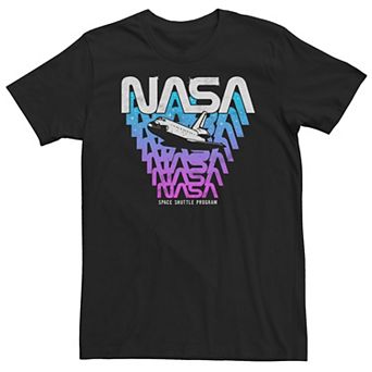 Big & Tall NASA Space Shuttle Snail Effect Logo Tee