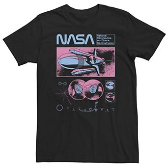 Big & Tall NASA Neon Hue Portrait Panels Tee