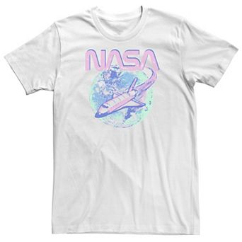Big & Tall NASA Pastel Rocket Earth Logo Tee