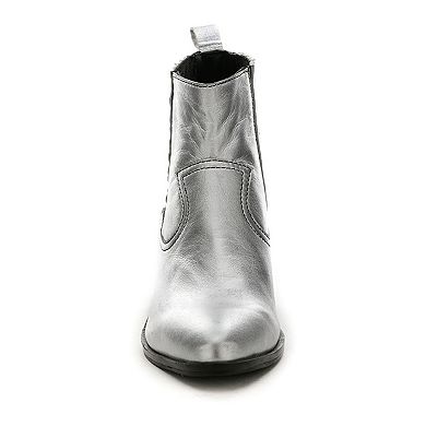 Rag & Co Rayna Women's Metallic Leather Ankle Boots