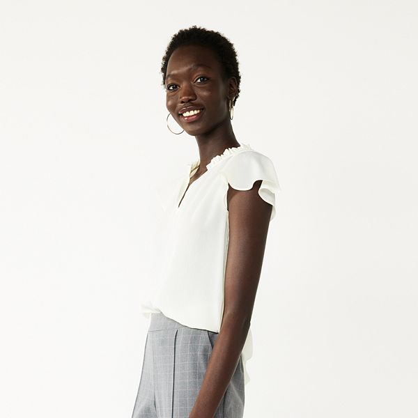 Cloud Nine Ruffle Strap Blouse