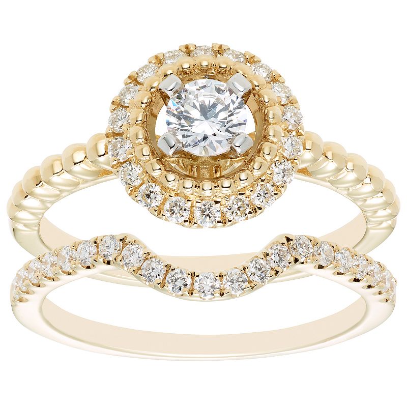 Boston Bay Diamonds 14k Gold 3/4 Carat T.W. Round-Cut Diamond Engagement Ri