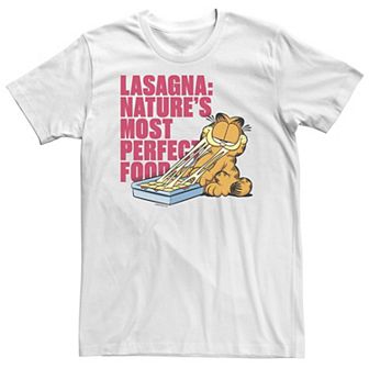 Big & Tall Garfield Lasagna Nature's Most Perfect Food Portrait Tee