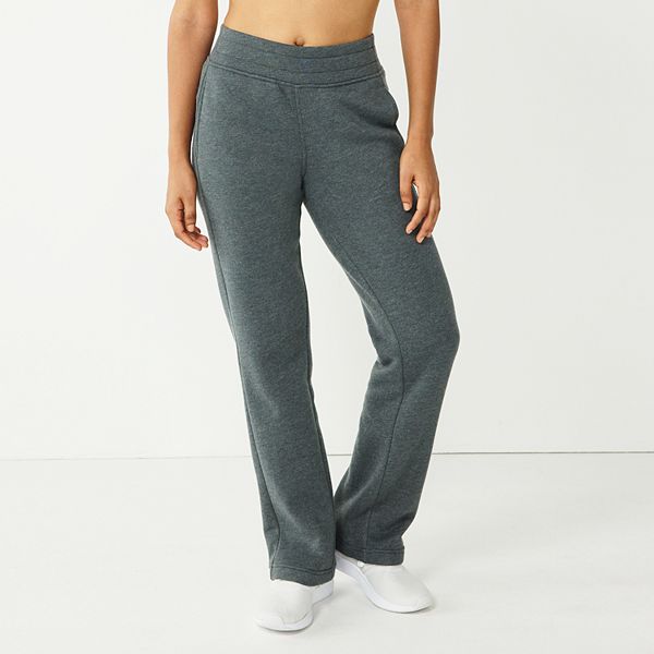 women's fleece straight leg pants