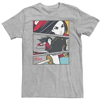 Disney's Mulan Big & Tall Live Action Comic Action Panels Tee