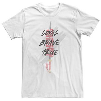 Big & Tall Disney Mulan Live Action Sword Characteristics Overlay Tee