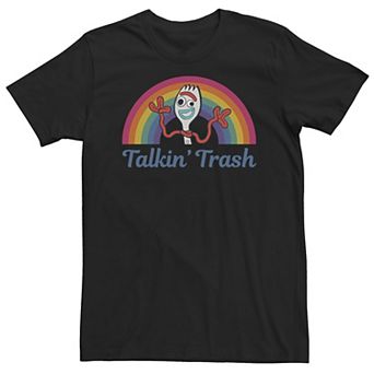 Big & Tall Disney / Pixar Toy Story 4 Forky Talkin' Trash Rainbow Poster Tee