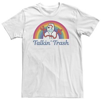 Big & Tall Disney / Pixar Toy Story 4 Forky Talkin' Trash Rainbow Poster Tee