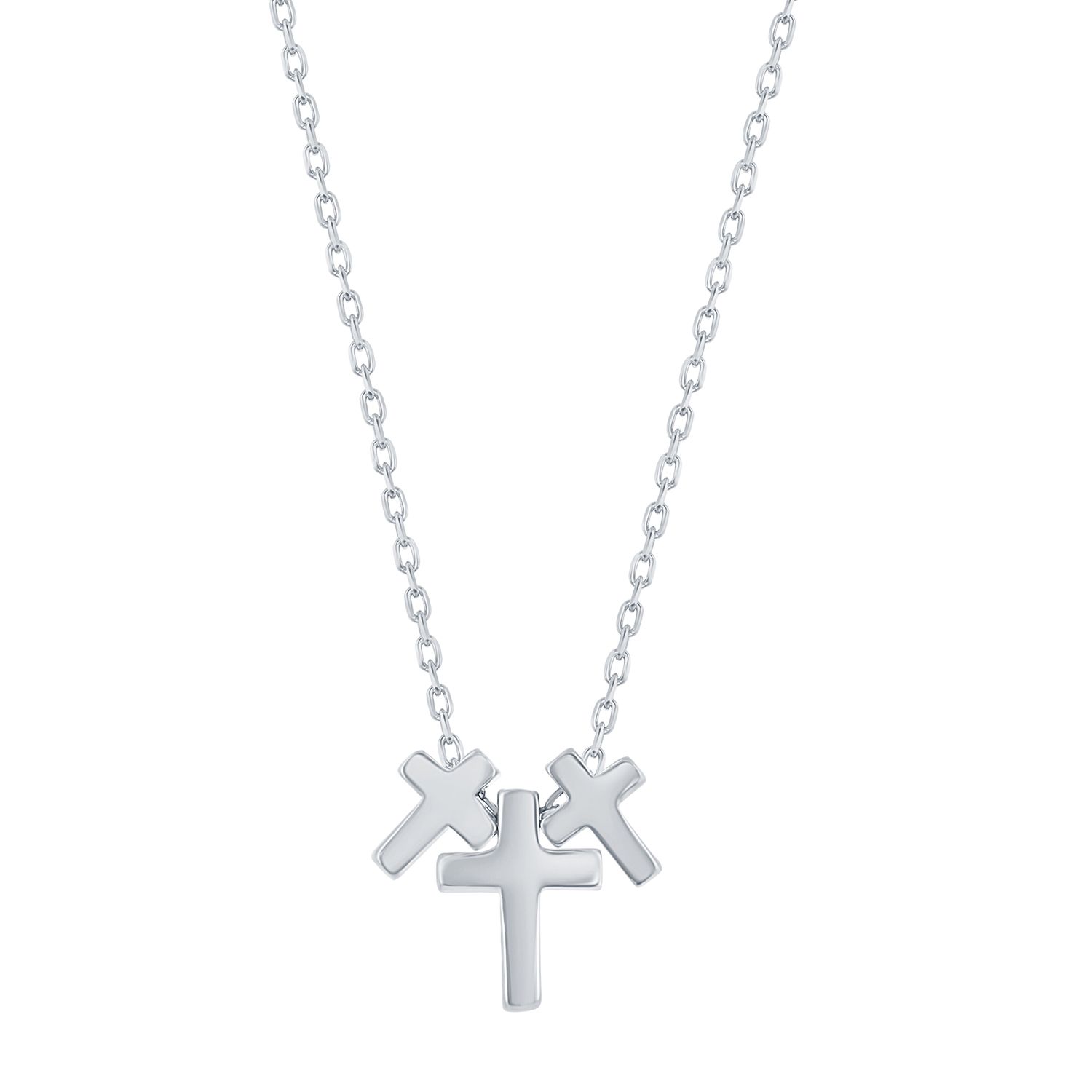 Kohls mens silver cross on sale necklace