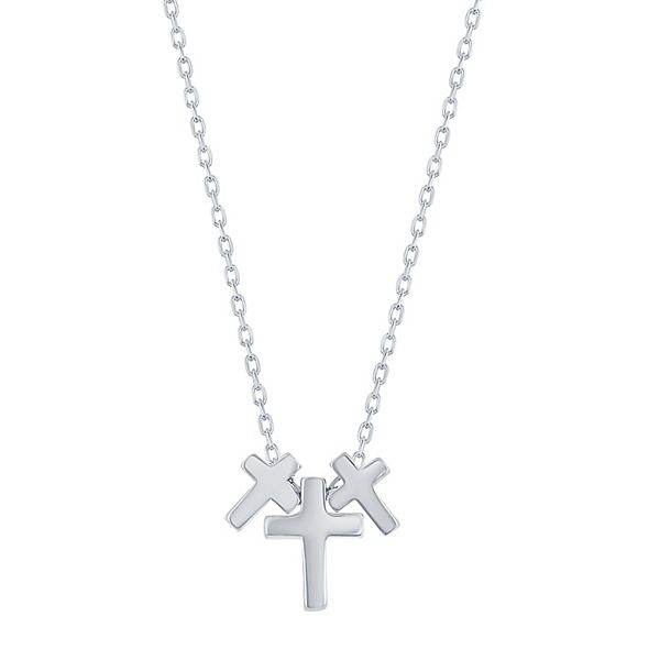 Kohls sterling silver cross on sale necklace