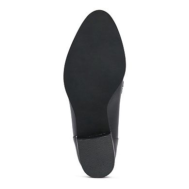 Rag & Co Pola Women's Leather Chain Link Loafers