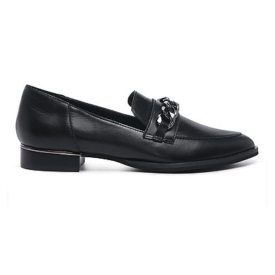 Rag & Co Pola Women's Leather Chain Link Loafers