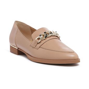 Rag & Co Pola Women's Leather Chain Link Loafers