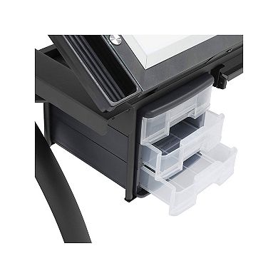 Artograph Futura LED Adjustable Home Drafting Light Table Drawing Desk, Black