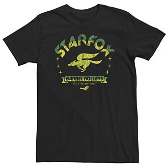 Big & Tall Nintendo Star Fox Barrel Rollers Distressed Logo Tee