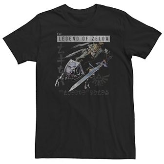 Big & Tall Nintendo Zelda Link Character Profile Introduction Tee