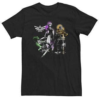 Big & Tall Nintendo Zelda Link Princess Ganondorf Paint Splotch Tee
