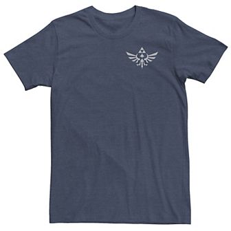 Big & Tall Nintendo Zelda Hyrule Crest Triforce Faux Pocket Tee