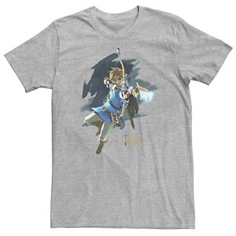 Big & Tall Nintendo Zelda Breath of the Wild Link Jump Shot Aim Tee