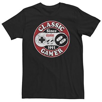 Big & Tall Nintendo SNES Controller Classic Gamer '91 Tee
