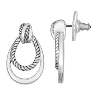 Napier Tightrope Doorknocker Earrings