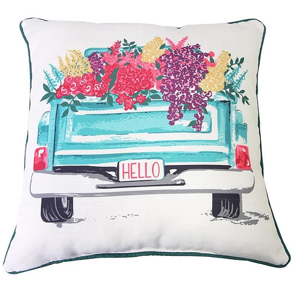 Jordan Manufacturing Hello Truck Indoor Outdoor Throw Pillow