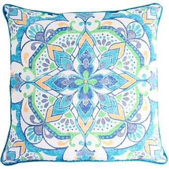 Jordan Manufacturing Medallion Indoor Outdoor Throw Pillow