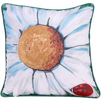 Jordan Manufacturing Floral Indoor Outdoor Throw Pillow