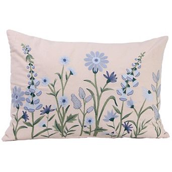 Jordan Manufacturing Bells Floral Indoor Outdoor Throw Pillow