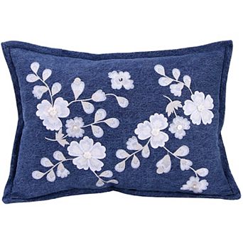 Jordan Manufacturing Cherry Blossoms Indoor Outdoor Throw Pillow
