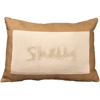 Jordan Manufacturing Beaded Shell Indoor Outdoor Throw Pillow
