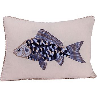 Jordan Manufacturing Fish Indoor Outdoor Throw Pillow