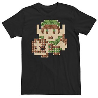 Big & Tall Nintendo Zelda Link Portrait 8-Bit Map Tee