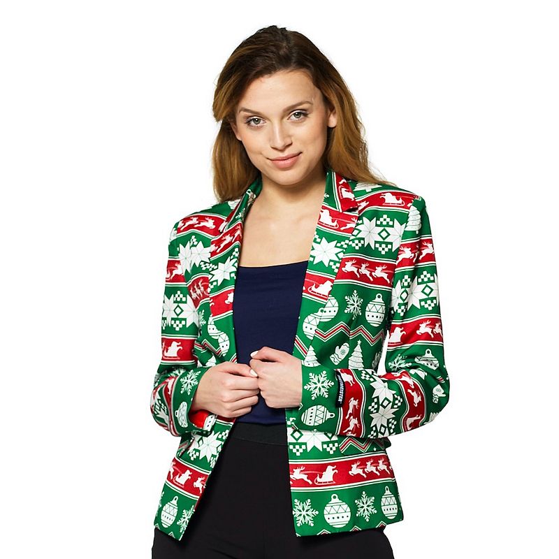 37810939 Womens Suitmeister Christmas Green Nordic Blazer,  sku 37810939